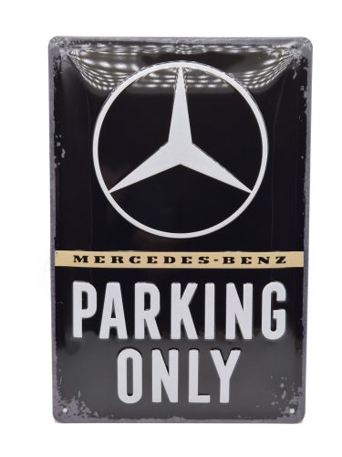 Mercedes Parking Only kovový plagát  kovová tabuľa (20x30 cm)