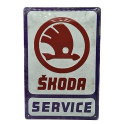 Skoda Service kovový plagát  kovová tabuľa (20x30 cm)