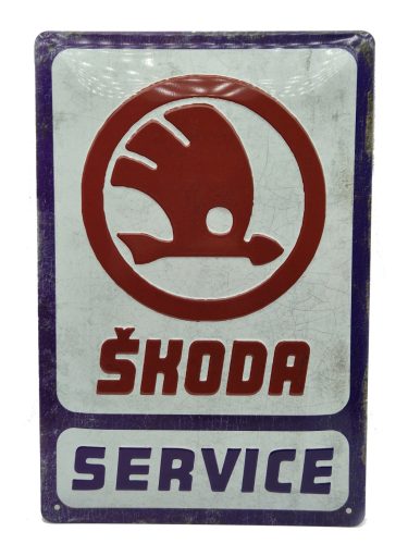 Skoda Service kovový plagát  kovová tabuľa (20x30 cm)