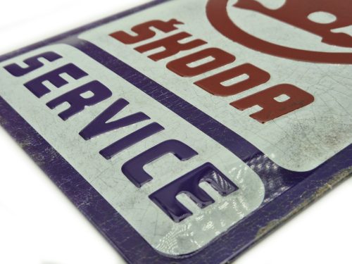 Skoda Service kovový plagát  kovová tabuľa (20x30 cm)