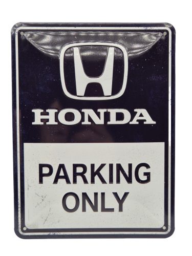Honda Parking Only - kovový plagát  kovová tabuľa  (15x20cm)