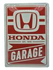 Honda Garage kovový plagát  kovová tabuľa (20x30 cm)