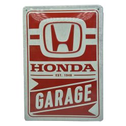 Honda Garage kovový plagát  kovová tabuľa (20x30 cm)