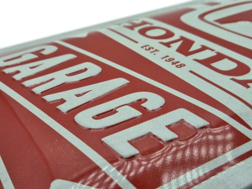 Honda Garage kovový plagát  kovová tabuľa (20x30 cm)