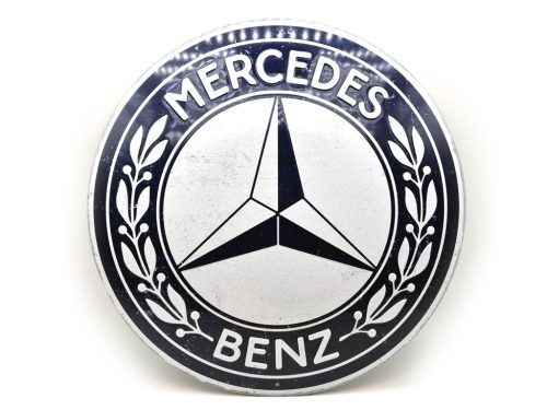 Mercedes kov kruh tabuľa - kovový plagát  kov (35cm)