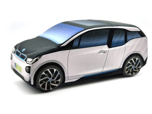 BMW i3 plyšové auto- sivá