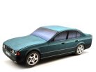 BMW E34 M5 sedan plyšové auto - zelená