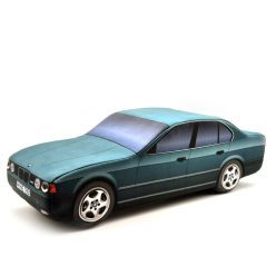 BMW E34 M5 sedan plyšové auto - zelená