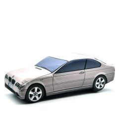 BMW E46 facelift coupe plyšové auto - sivá