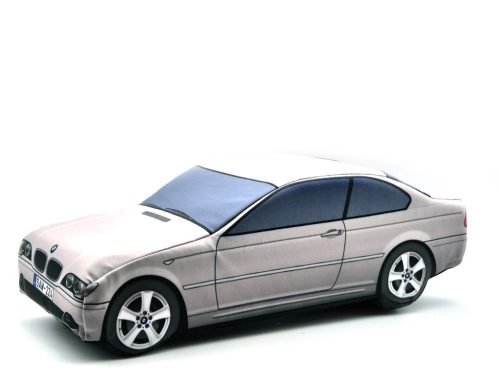 BMW E46 facelift coupe plyšové auto - sivá
