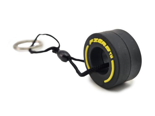 F1 Formula 1 pneumatika – kľúčenka – žltá
