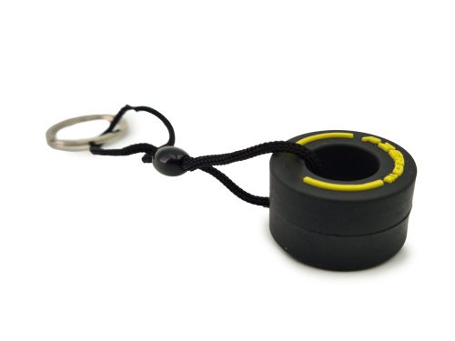 F1 Formula 1 pneumatika – kľúčenka – žltá