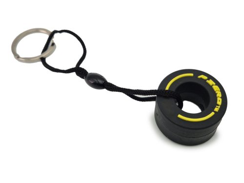 F1 Formula 1 pneumatika – kľúčenka – žltá