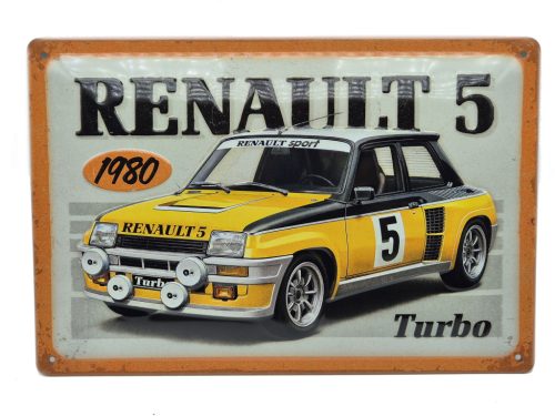 Renault 5 Turbo - 1980 – kovová tabuľa / plechová tabuľa (30x20cm)