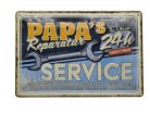 Papa's reparatur service – kovová tabuľa / plechová tabuľa (30x20cm)