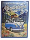 Volkswagen VW T1 Transporter – Get ready for a new Adventure – kovová tabuľa (30x40cm)