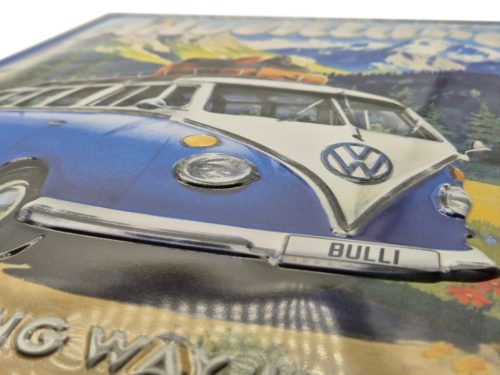 Volkswagen VW T1 Transporter – Get ready for a new Adventure – kovová tabuľa (30x40cm)
