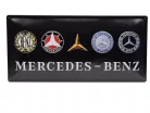 Mercedes-Benz – evolúcia loga – kovová tabuľa (50x25cm)