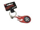 Hot Wheels – prívesok na kľúče červený disk s plameňom