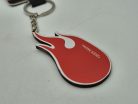 Hot Wheels – prívesok na kľúče červený disk s plameňom
