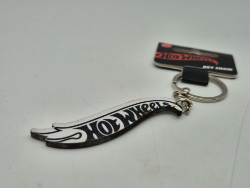 Hot Wheels – prívesok na kľúče biele logo