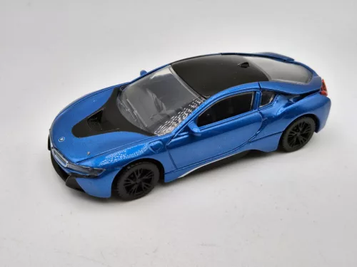 BMW i8 modrá - Rastar - model auta 1:43
