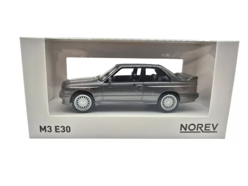 BMW E30 M3 sivá 1986 Norev 1:43 model auta
