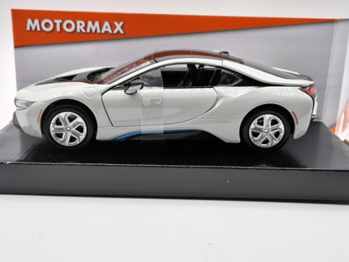 BMW i8 coupe 2018 - biela - Motor Max model auta 1:24