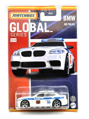 BMW F10 M5 policajné auto - Matchbox - 1:64 1/64 model auta