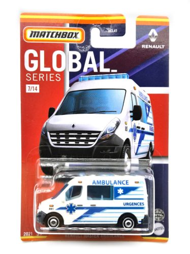 Renault Master Ambulance sanitka - Matchbox - 1:64  1/64 model auta