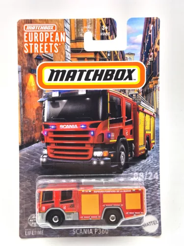 Scania P360 Firetruck  - Matchbox - 1:64  1/64 model auta (m00126)