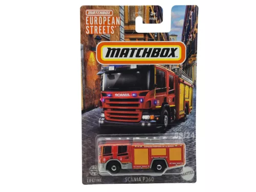 Scania P360 Firetruck  - Matchbox - 1:64  1/64 model auta (m00126)