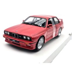 BMW E30 M3 (1988) - červená - Bburago - 1:24