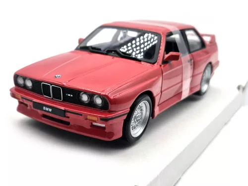 BMW E30 M3 (1988) - červená - Bburago - 1:24