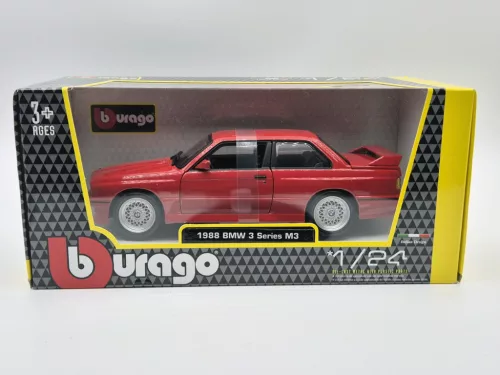 BMW E30 M3 (1988) - červená - Bburago - 1:24