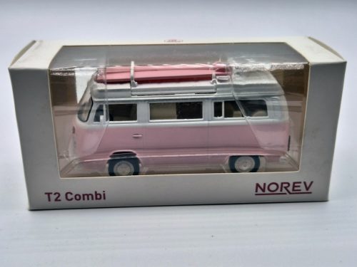 Volkswagen VW T2 transporter (1962) - Norev - 1:43 - ružová