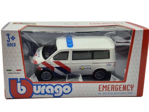 Volkswagen VW T6 T6.1 Transporter policajný autobus (2020) - Bburago - 1:43