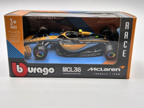McLaren F1 MCL36 #4 (2022) Australian GP - Lando Norris -  Bburago - 1:43