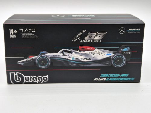 Mercedes - AMG Petronas F1 W13E #63 (2022) - George Russel - s postavičkou pilota -  Bburago - 1:43