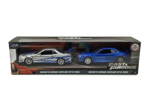 Fast&Furious / Rýchlo a zbesilo súprava z 2 áut - Brian Nissan Skyline GT-R -  Jada - 1:32