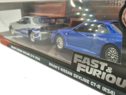 Fast&Furious / Rýchlo a zbesilo súprava z 2 áut - Brian Nissan Skyline GT-R -  Jada - 1:32