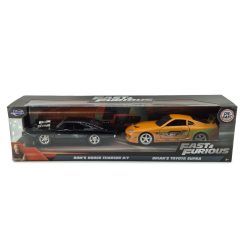   Fast&Furious / Rýchlo a zbesilo súprava z 2 áut - Brian Toyota Supra és Dom Dodge Charger -  Jada - 1:32