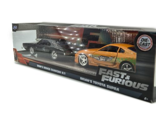 Fast&Furious / Rýchlo a zbesilo súprava z 2 áut - Brian Toyota Supra és Dom Dodge Charger -  Jada - 1:32