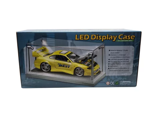Vitrína pre model auta v mierke 1:18 - s LED osvetlením