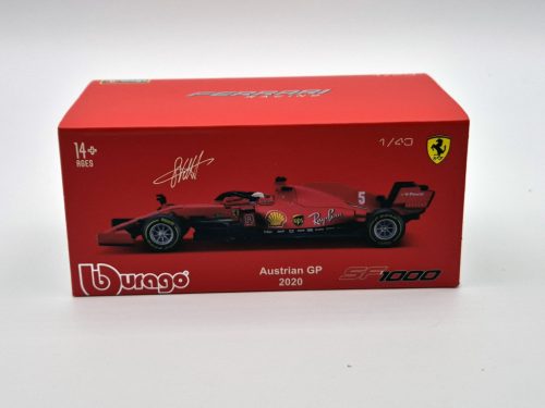 Ferrari - F1 Team Scuderia Ferrari (2020) - Austrálska GP - Sebastian Vettel - s postavičkou pilota - Bburago - 1:43 1/43 model auta