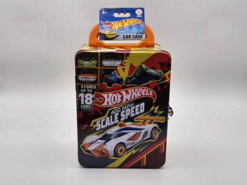 Kovová Hot Wheels úložná krabica  - pre 18 1:64 áut -  Hot Wheels - 1:64