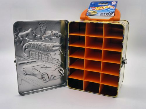 Kovová Hot Wheels úložná krabica  - pre 18 1:64 áut -  Hot Wheels - 1:64