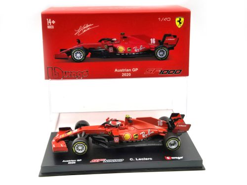 Ferrari SF1000 F1 #16 - Austrian GP (2020) - Charles Leclerc - s postavičkou pilota -  Bburago - 1:43