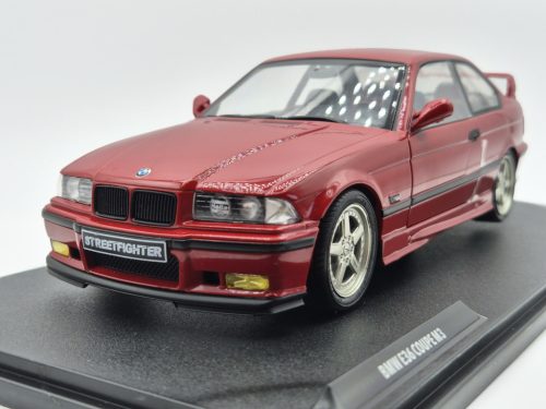 BMW E36 M3 coupe (1994) červená "streetfighter" - Solido - 1:18 1/18 model auta