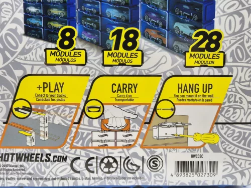 Hot Wheels multibrick vitrína na modely áut – kufrík / úložná taška -  Hotwheels - 1:64